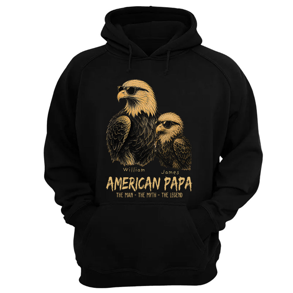 Eagle American Dad The Man The Myth The Legend, Personalized Funny Papa T-Shirt Father's Day, Cool Dad Eagle Tee, Gifts for Dad Husband MI209 VH01