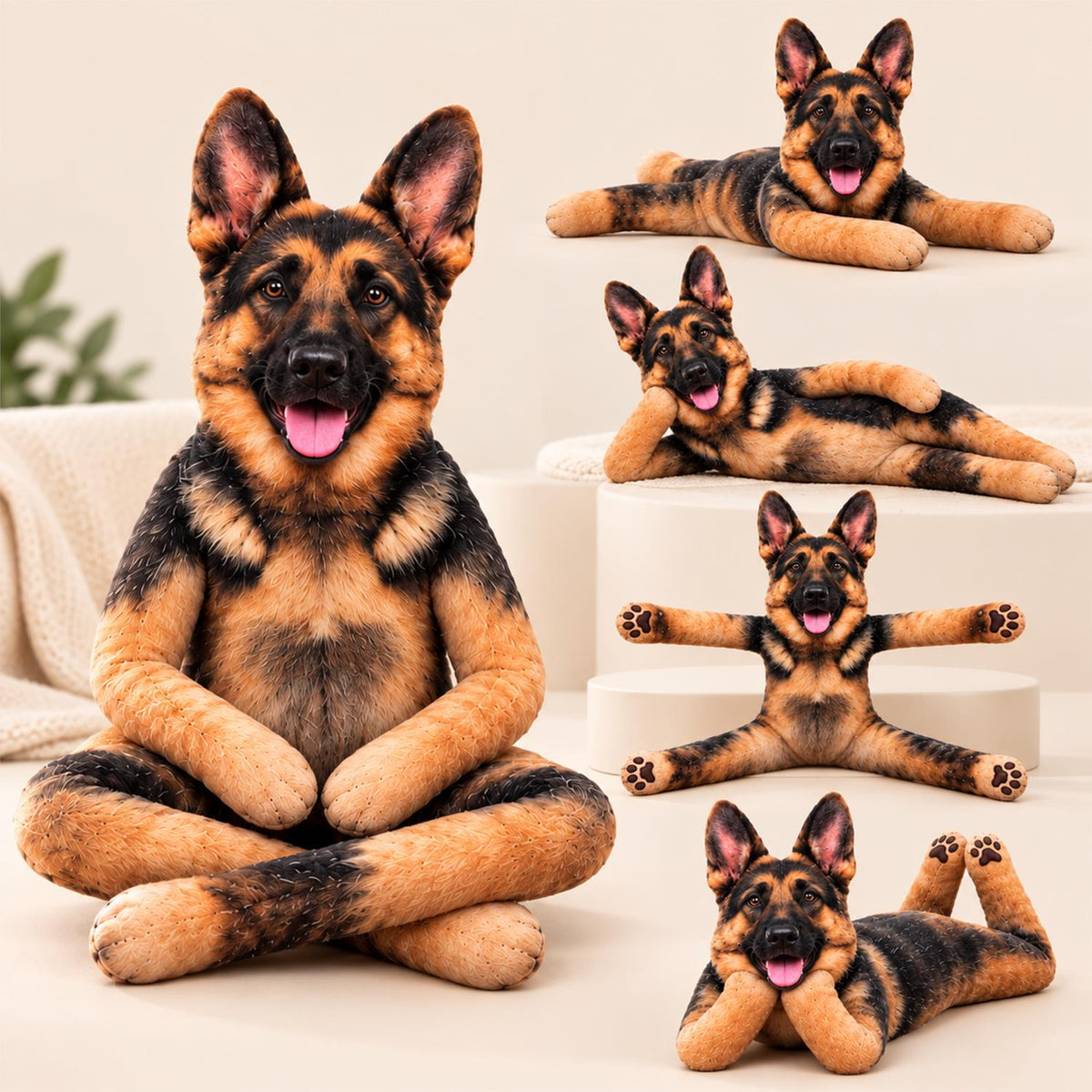 Personalized German Shepherd Photo Pet Squishy Toy Poseable Plush Doll, Funny Gift For Dog Mom, Dad, Cat Lover T1807 Hv01 TL06