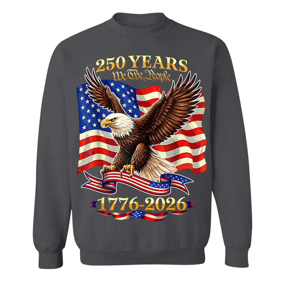 USA 250th Birthday T-Shirt, America 1776-2026 250 Years Fourth of July Tee Hv01