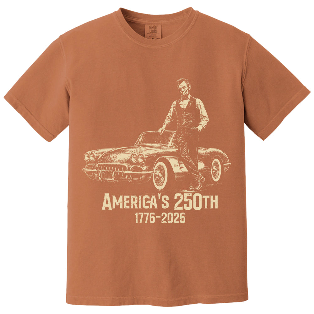Custom Car Vintage 250 Years America Anniversary Shirt, Funny 4th of July Tee For Car Lovers VH01
