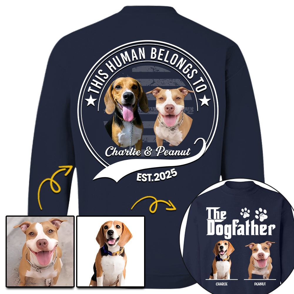The Dog Father, Personalized Custom Photo Dog Dad Mom Shirt, Gift For Dog Lover Vr2 T1807