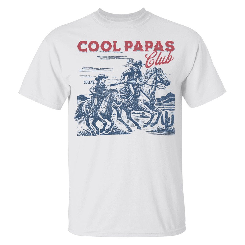 Personalized Best Dad Ever Cowboy T-Shirt, Father's Day Gift for Dad, Custom Western Dad Shirt, Cowboy Dad Gift, Gift for Grandpa Na02 T24