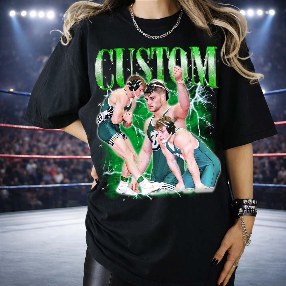 Wrestling Bootleg Shirt - Personalized Shirt Custom Text & Photos For Wrestling Lovers NA04