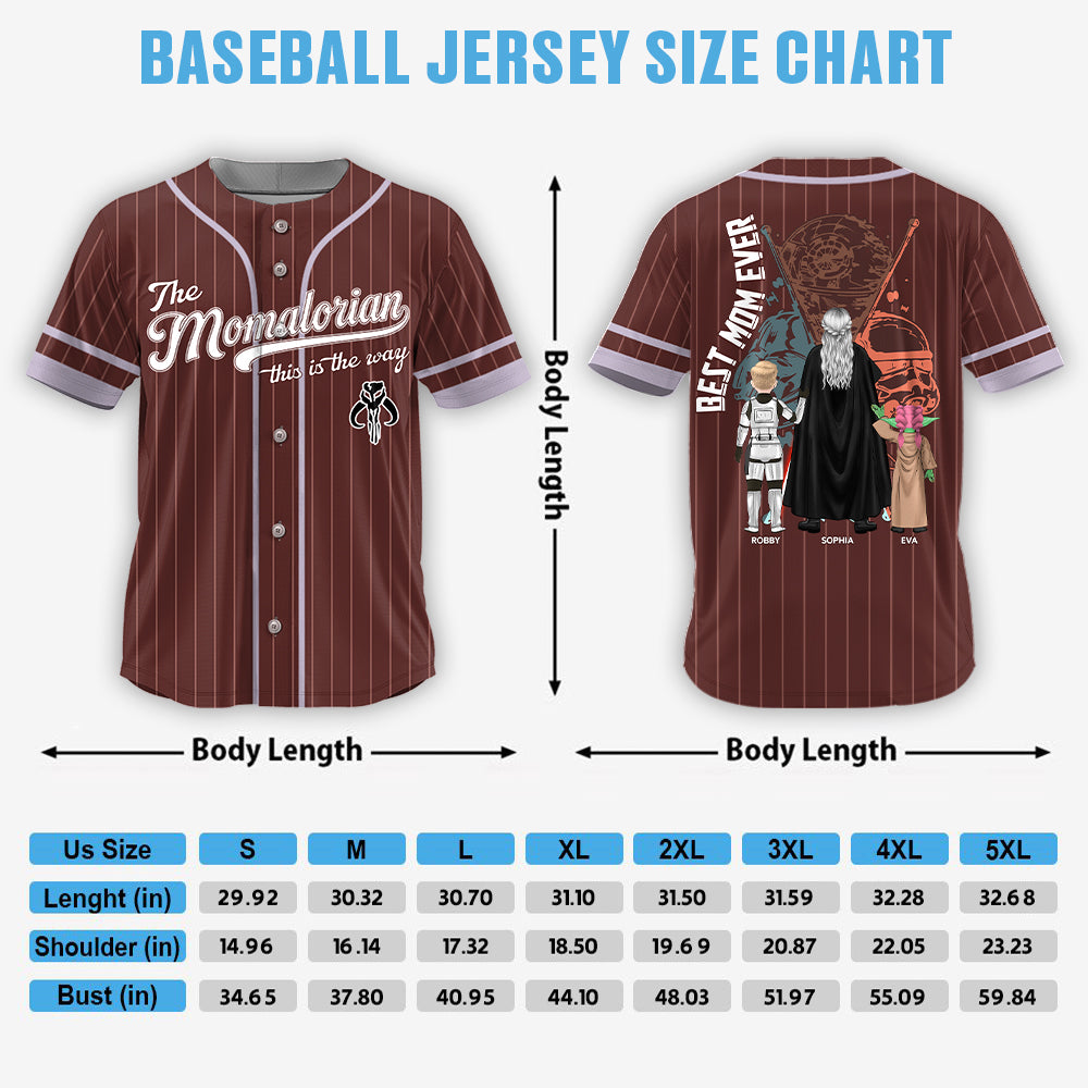 Personalized The Momalorian This Is The Way Baseball Jersey Shirt For Mom - Custom Mother's Day Gift 2026