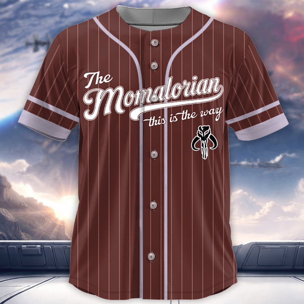 Personalized The Momalorian This Is The Way Baseball Jersey Shirt For Mom - Custom Mother's Day Gift 2026