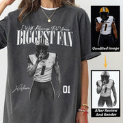 I'll Always Be Your Biggest Fan - Washed Tee Retro Bootleg Shirt For Football Players NA04 Pt99