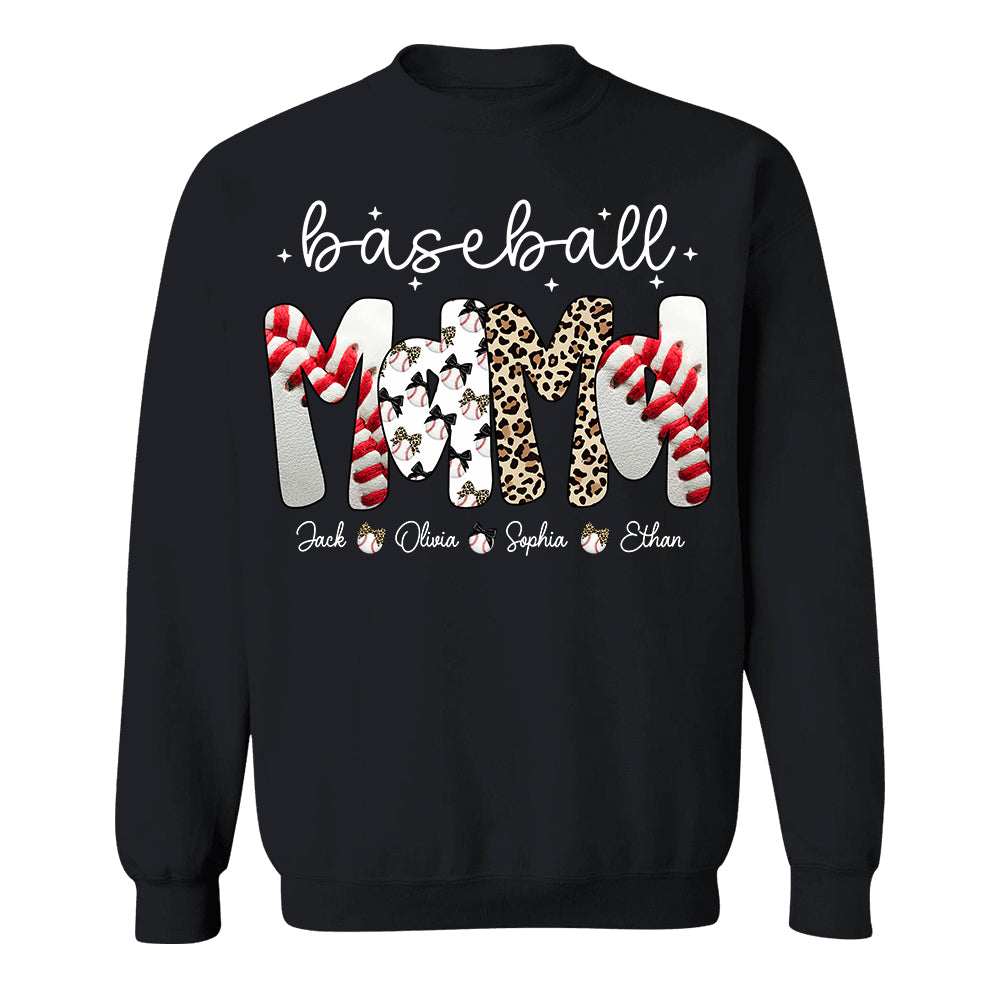 Personalized Baseball Mama Shirt, Custom Baseball Sports Grandma Nickname Shirt