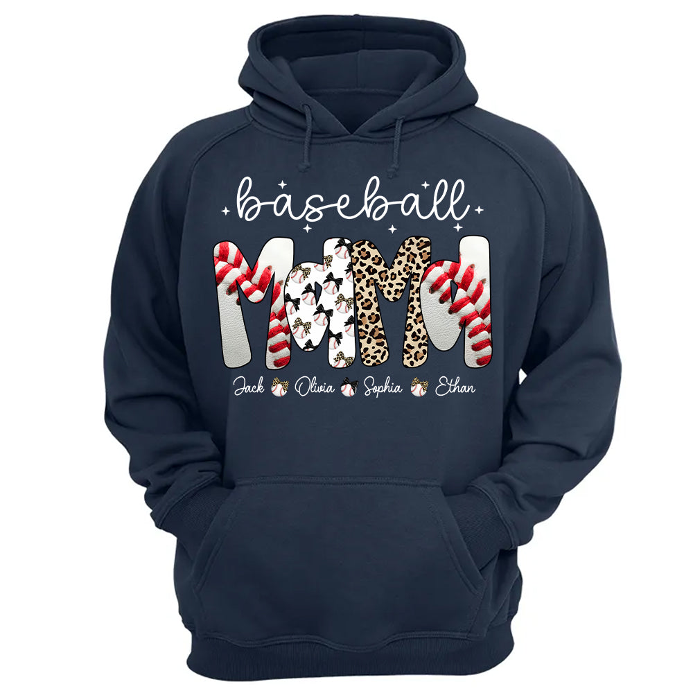 Personalized Baseball Mama Shirt, Custom Baseball Sports Grandma Nickname Shirt