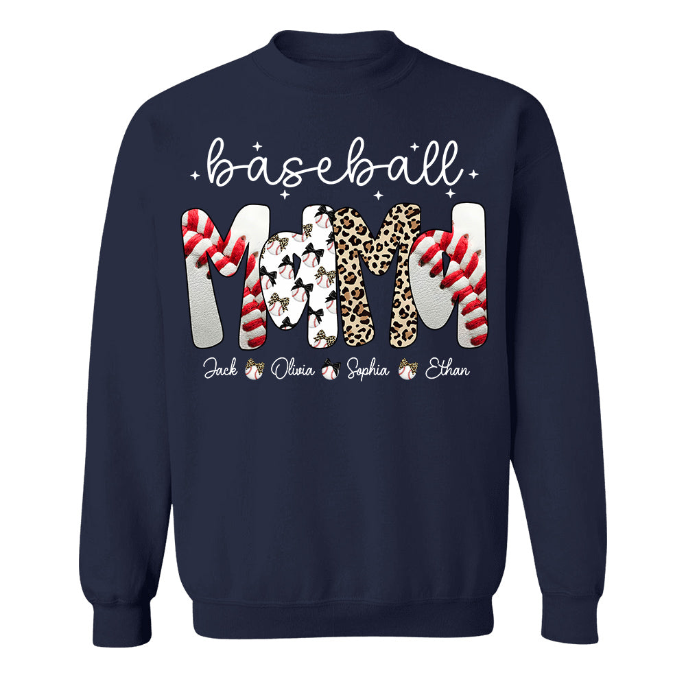 Personalized Baseball Mama Shirt, Custom Baseball Sports Grandma Nickname Shirt