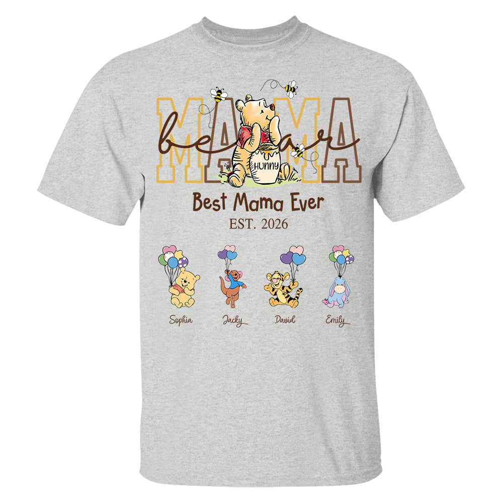 Custom Mama Bear Shirt, Personalized Shirt Gift For Mom, Grandma, Custom Shirt For Mother's Day MI209