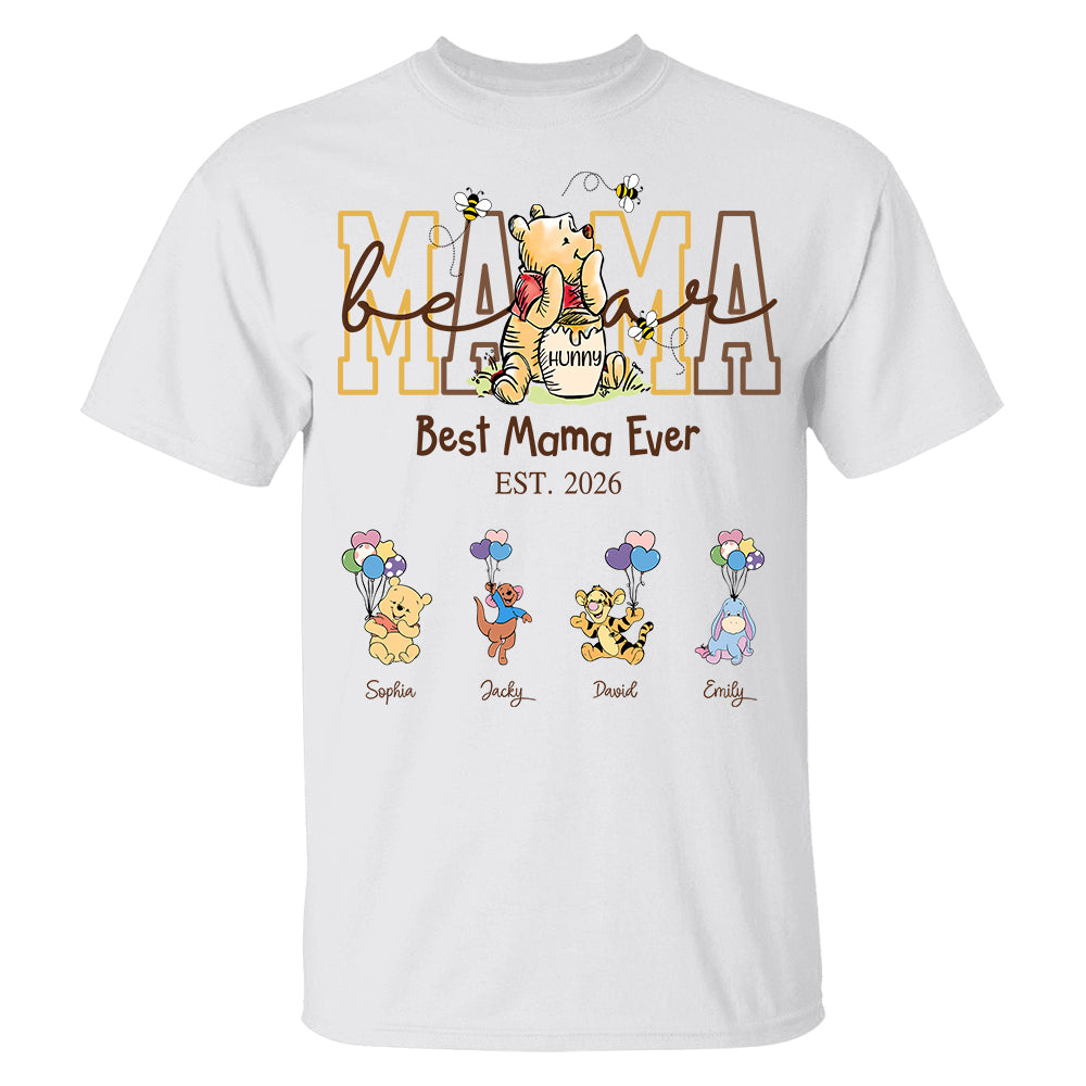 Custom Mama Bear Shirt, Personalized Shirt Gift For Mom, Grandma, Custom Shirt For Mother's Day MI209