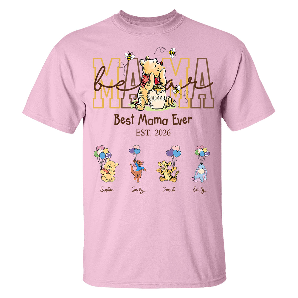 Custom Mama Bear Shirt, Personalized Shirt Gift For Mom, Grandma, Custom Shirt For Mother's Day MI209