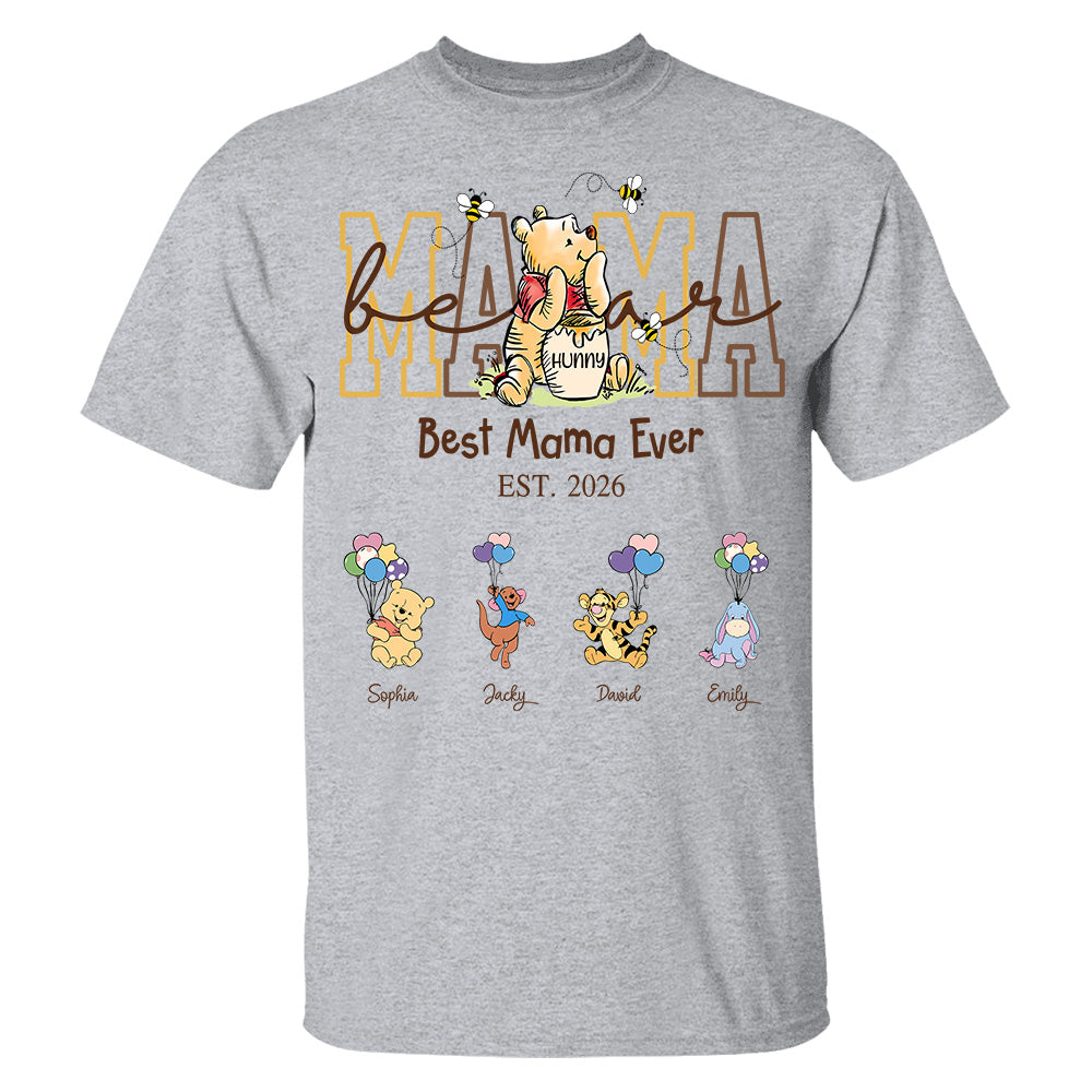 Custom Mama Bear Shirt, Personalized Shirt Gift For Mom, Grandma, Custom Shirt For Mother's Day MI209