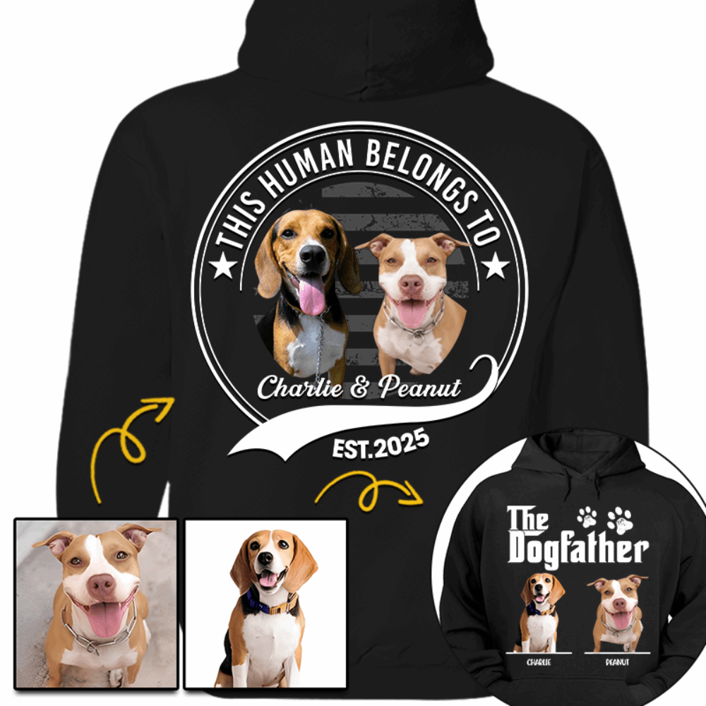 The Dog Father, Personalized Custom Photo Dog Dad Mom Shirt, Gift For Dog Lover Vr2 T1807