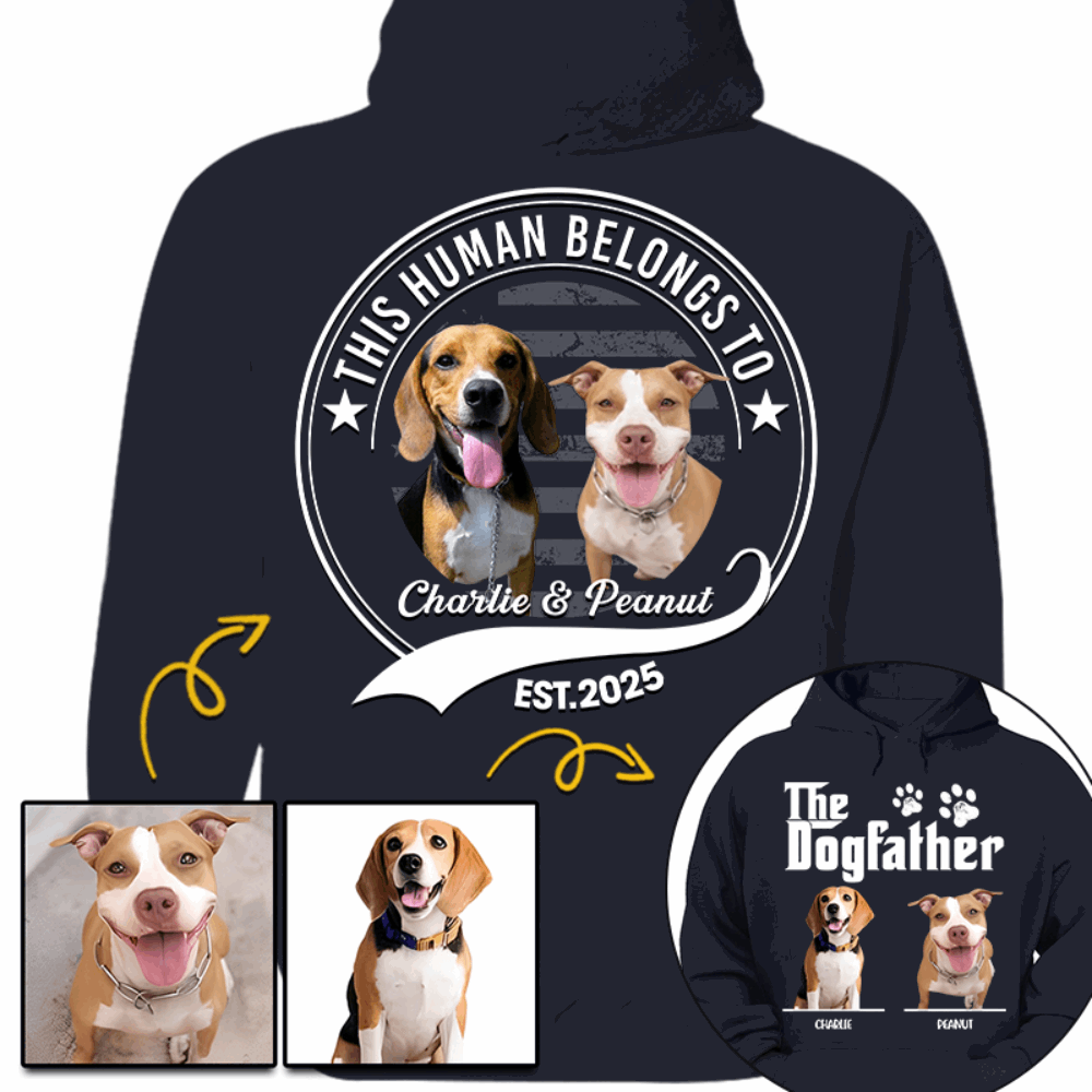The Dog Father, Personalized Custom Photo Dog Dad Mom Shirt, Gift For Dog Lover Vr2 T1807