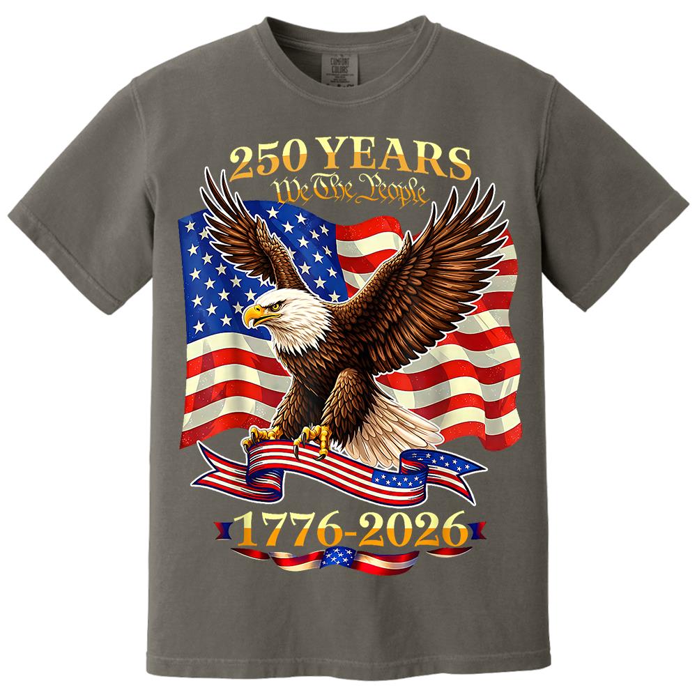 USA 250th Birthday T-Shirt, America 1776-2026 250 Years Fourth of July Tee Hv01