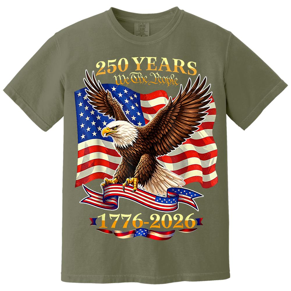 USA 250th Birthday T-Shirt, America 1776-2026 250 Years Fourth of July Tee Hv01