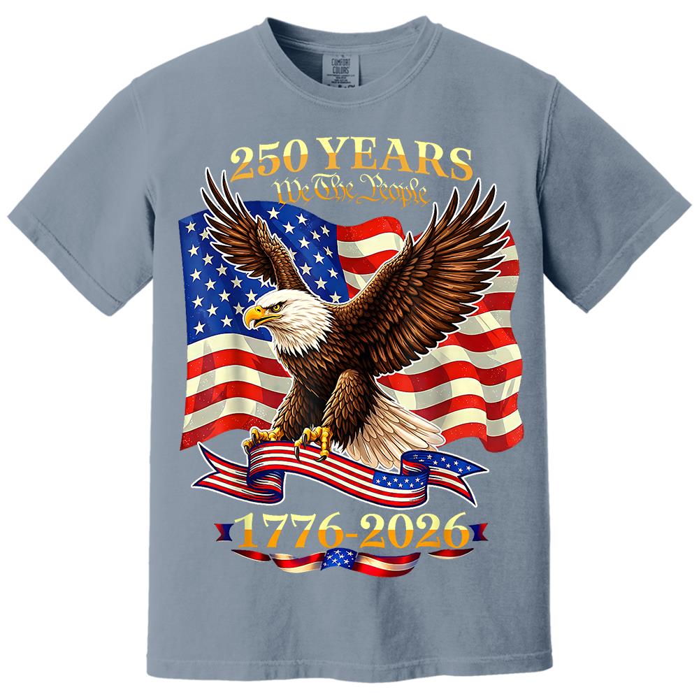 USA 250th Birthday T-Shirt, America 1776-2026 250 Years Fourth of July Tee Hv01
