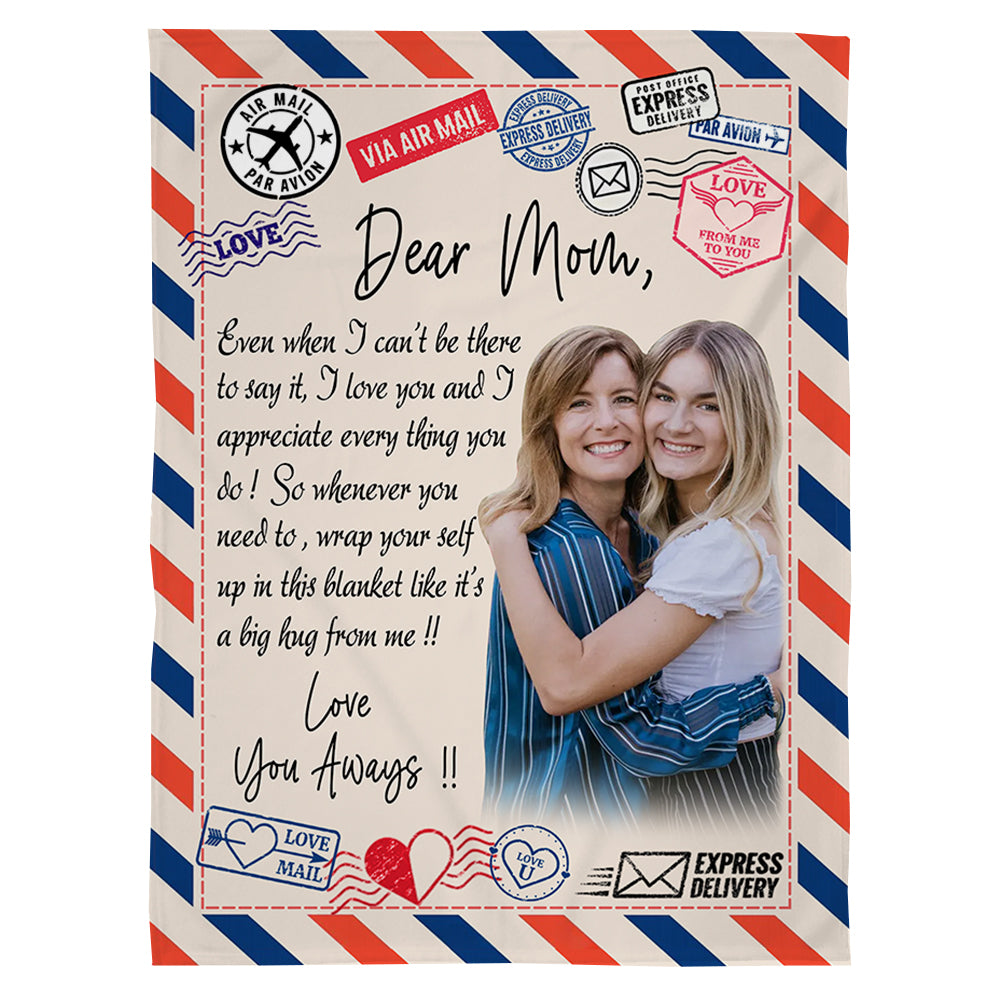 Custom Photo Blanket, Happy Mother's Day,  Gifts For Mom A2110 Li29