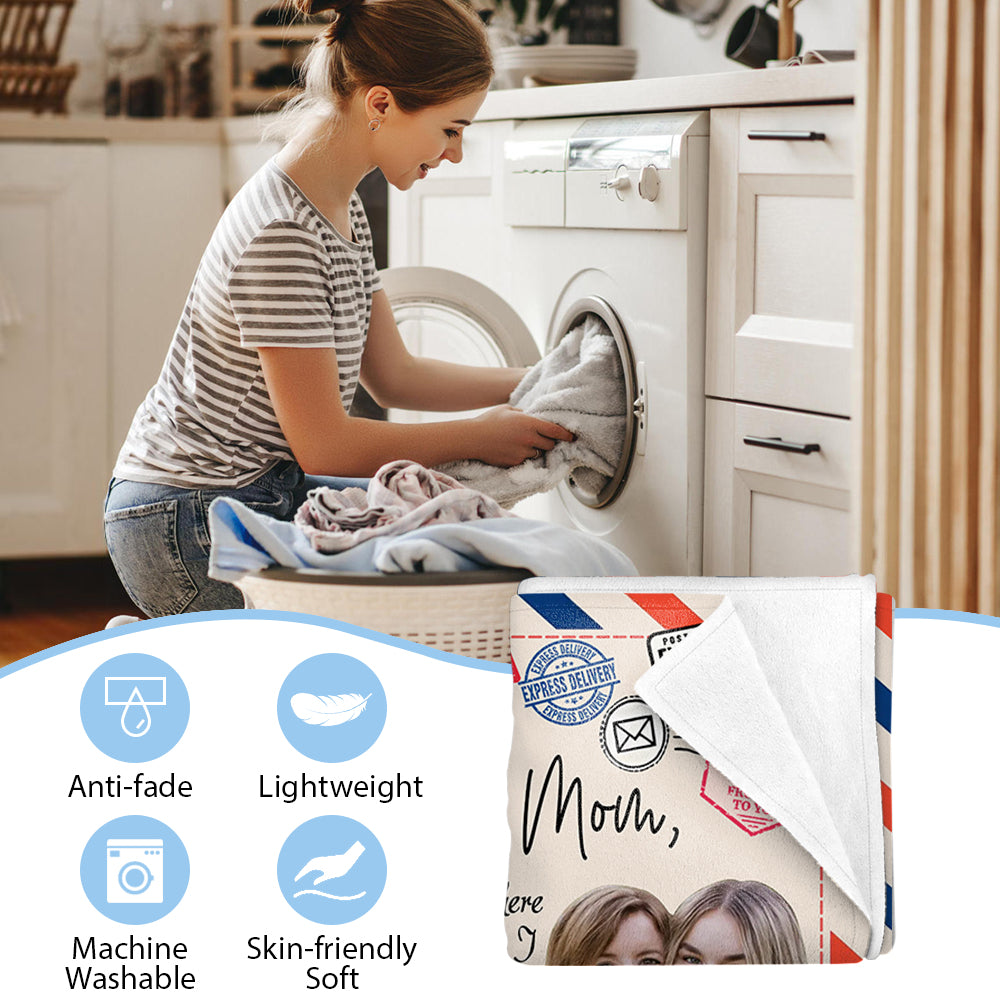 Custom Photo Blanket, Happy Mother's Day,  Gifts For Mom A2110 Li29