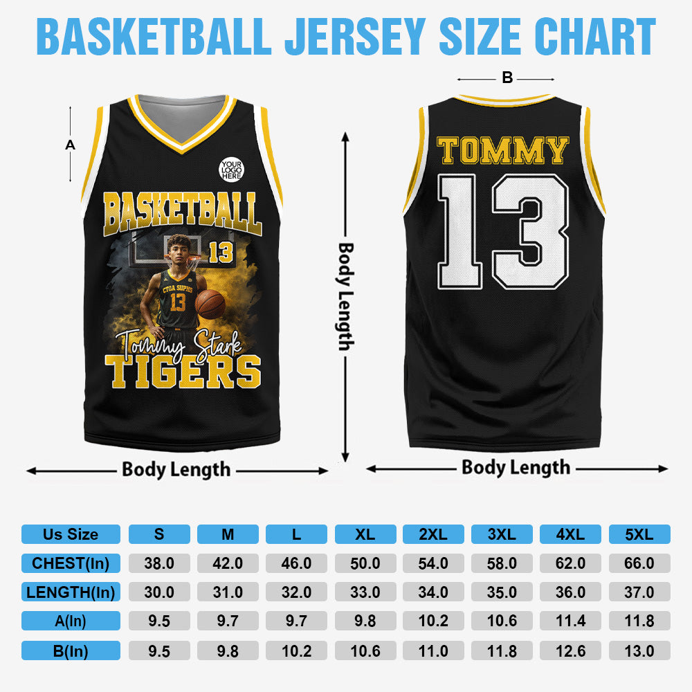 Personalized Basketball Jersey, Custom Photo And Team Name For Basketball Sport Family T1807