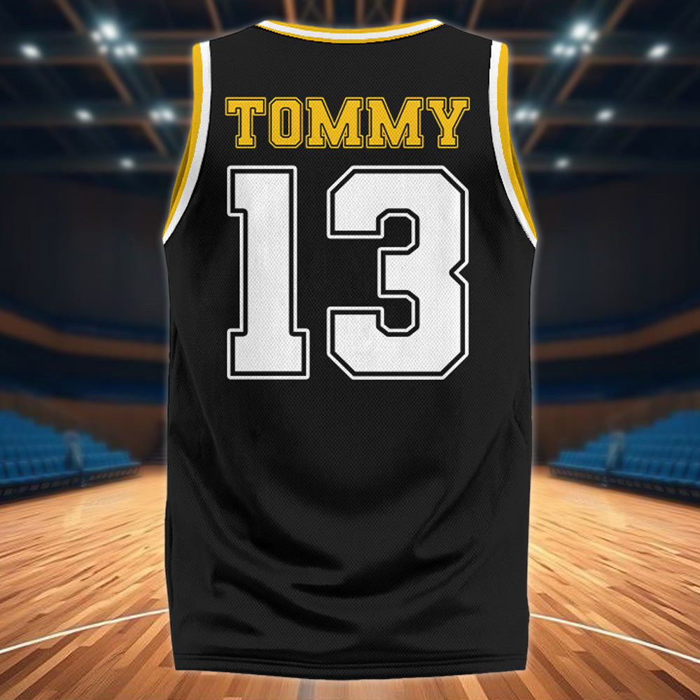 Personalized Basketball Jersey, Custom Photo And Team Name For Basketball Sport Family T1807