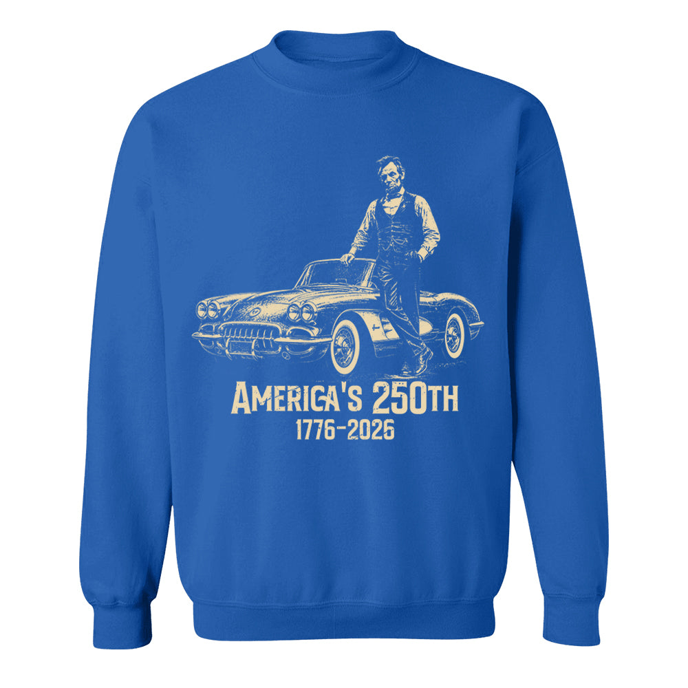 Custom Car Vintage 250 Years America Anniversary Shirt, Funny 4th of July Tee For Car Lovers VH01