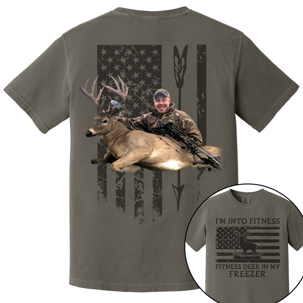 I'm Into Fitness Fitness Deer in My Freezer Shirt - Custom Photo Hunting Shirt Vrs2 A2110 Pt99