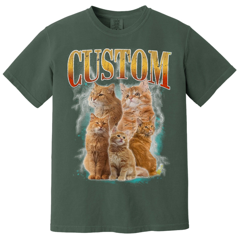 Kids Custom Pet Vintage Shirt Comfort Colors Dog Shirt Cat Personalized Bootleg Tees