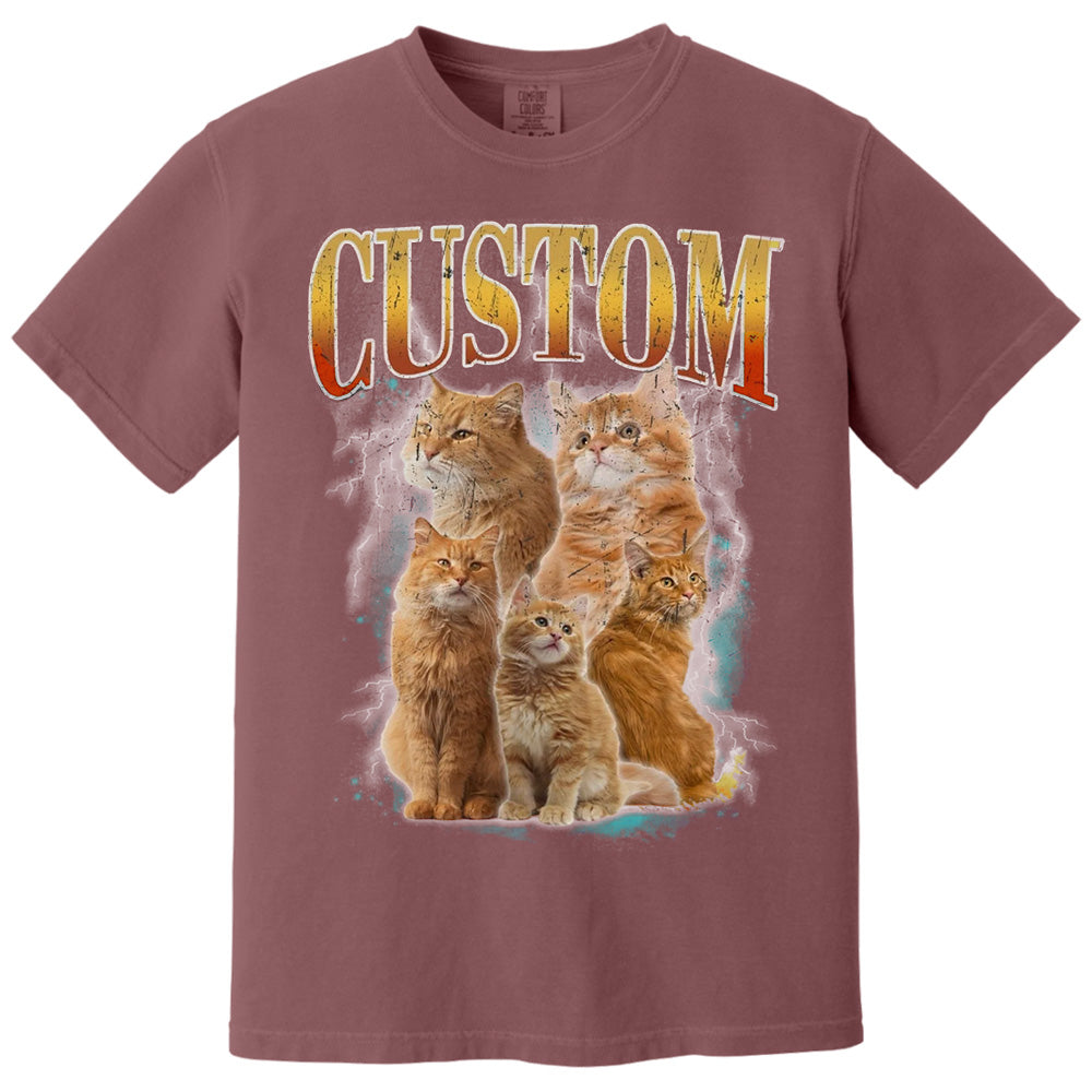 Kids Custom Pet Vintage Shirt Comfort Colors Dog Shirt Cat Personalized Bootleg Tees