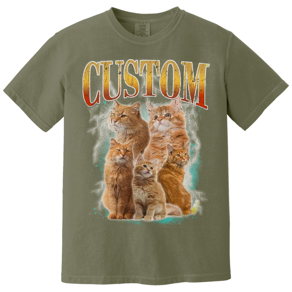 Kids Custom Pet Vintage Shirt Comfort Colors Dog Shirt Cat Personalized Bootleg Tees