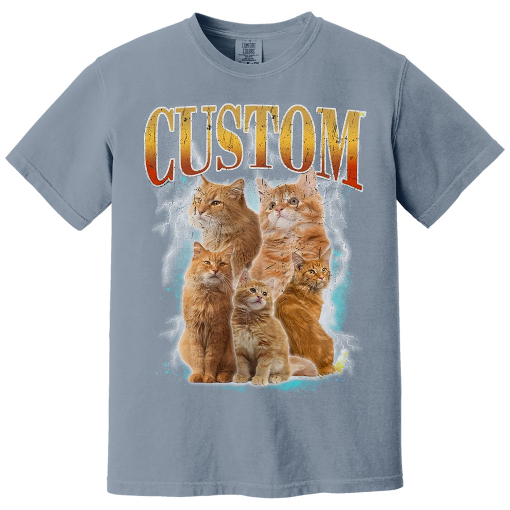 Kids Custom Pet Vintage Shirt Comfort Colors Dog Shirt Cat Personalized Bootleg Tees