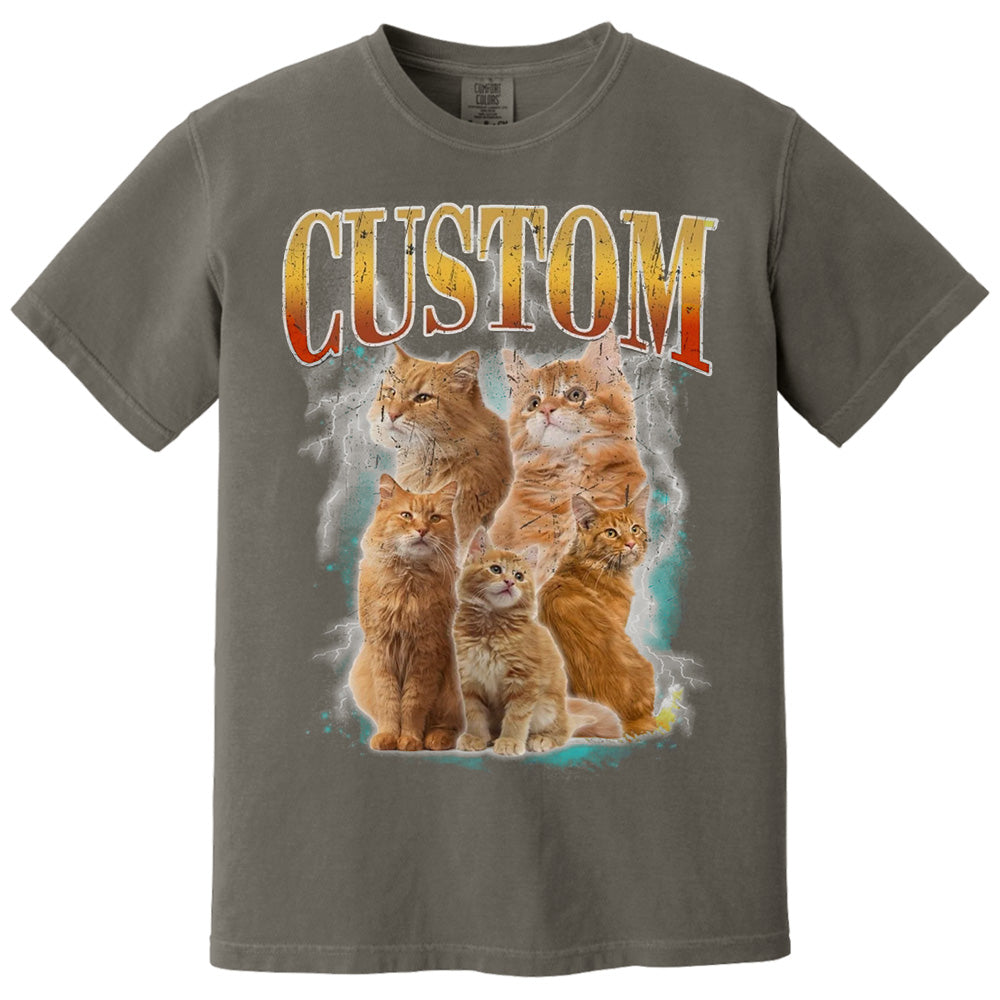 Kids Custom Pet Vintage Shirt Comfort Colors Dog Shirt Cat Personalized Bootleg Tees