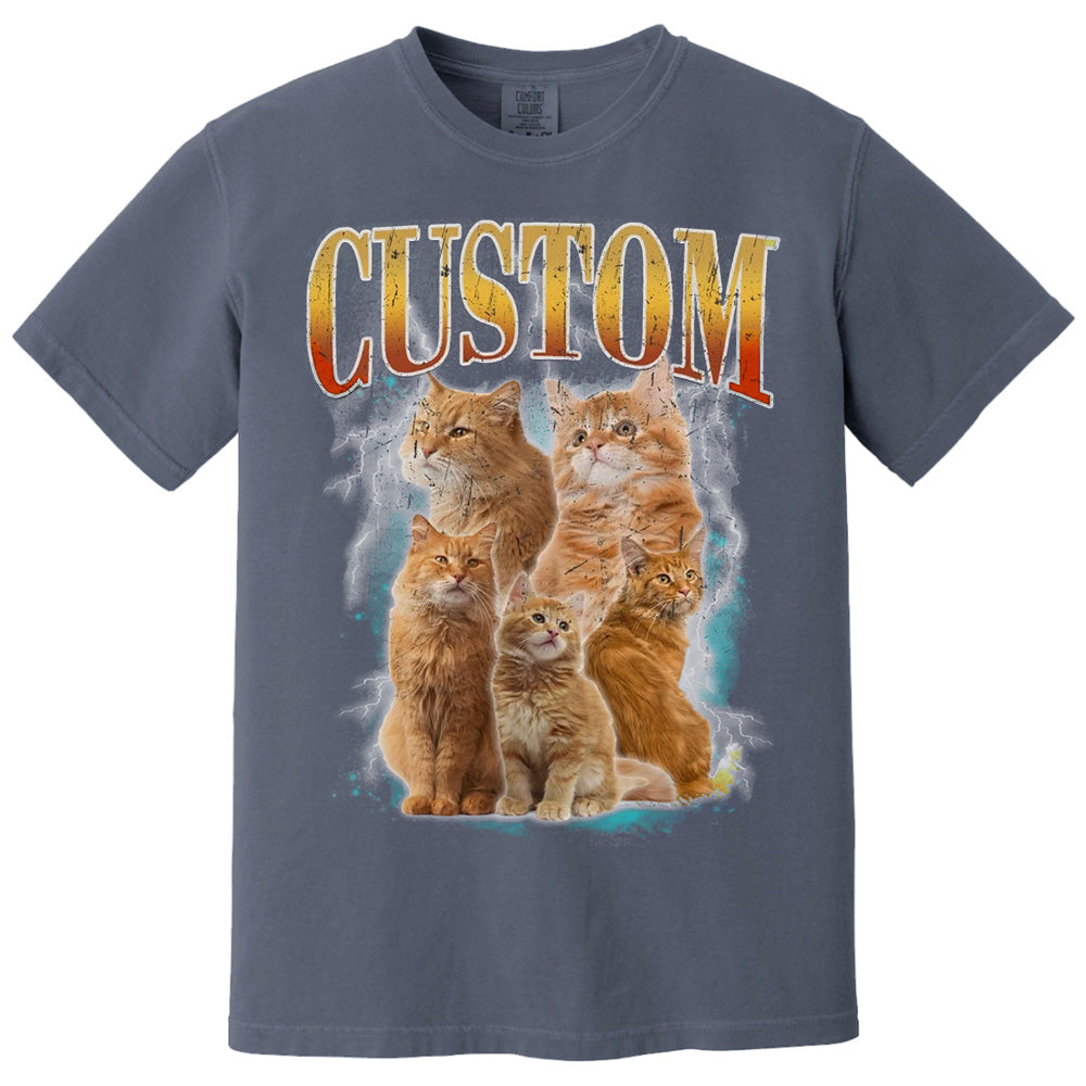 Kids Custom Pet Vintage Shirt Comfort Colors Dog Shirt Cat Personalized Bootleg Tees
