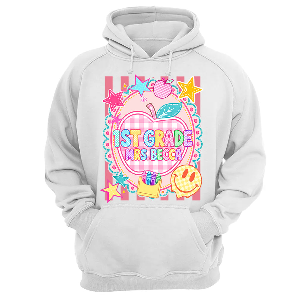 Personalized First Day Of School Shirt, Custom Name & Grade, Back To School Tee L0411 T24