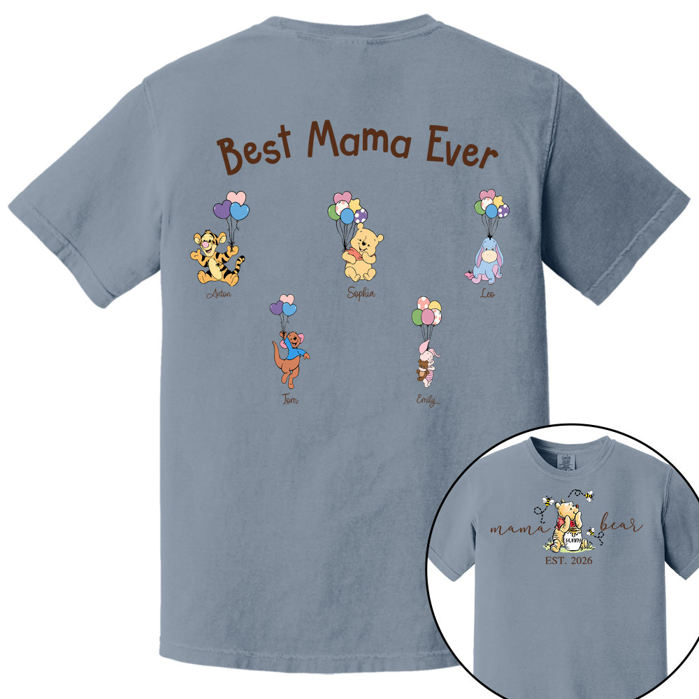 Custom Mama Bear Est And Grandkids Heart Shirts For Mother For Grandma, Personalized Shirt Gift For Mom, Grandma, Custom Mother' s Day Sweatshirt Shirt MI209