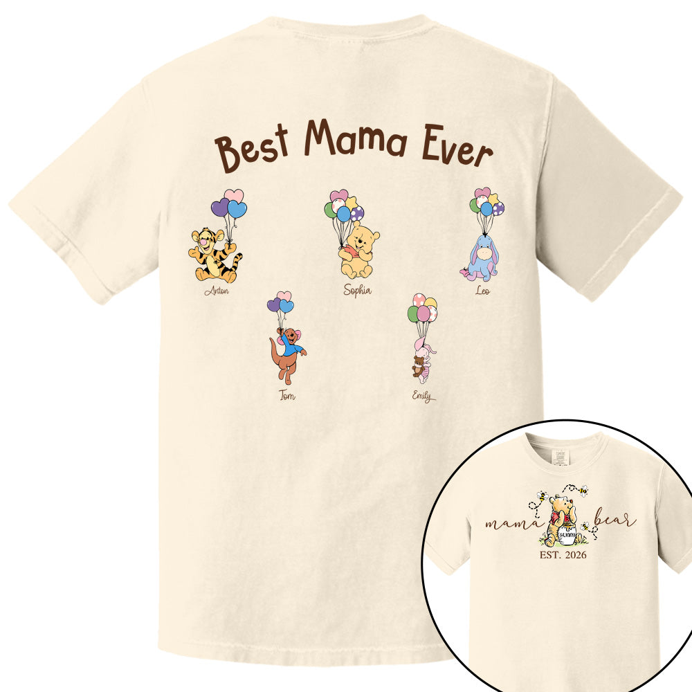 Custom Mama Bear Est And Grandkids Heart Shirts For Mother For Grandma, Personalized Shirt Gift For Mom, Grandma, Custom Mother' s Day Sweatshirt Shirt MI209