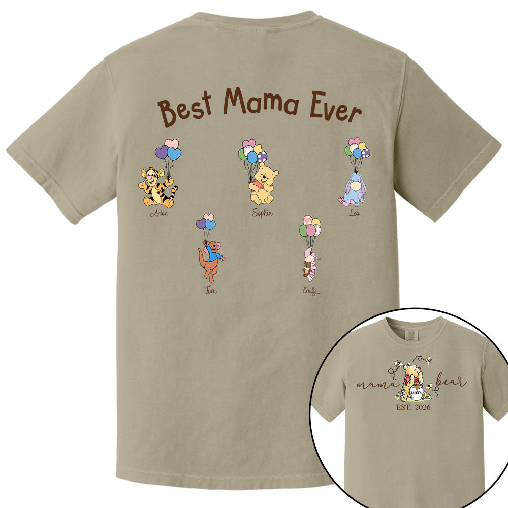Custom Mama Bear Est And Grandkids Heart Shirts For Mother For Grandma, Personalized Shirt Gift For Mom, Grandma, Custom Mother' s Day Sweatshirt Shirt MI209