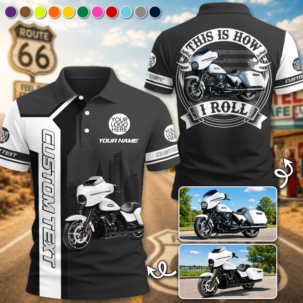 This Is How I Roll - Personalized Vehicle Photo Polo Shirt - Gift For Bikers A2110 Pt99