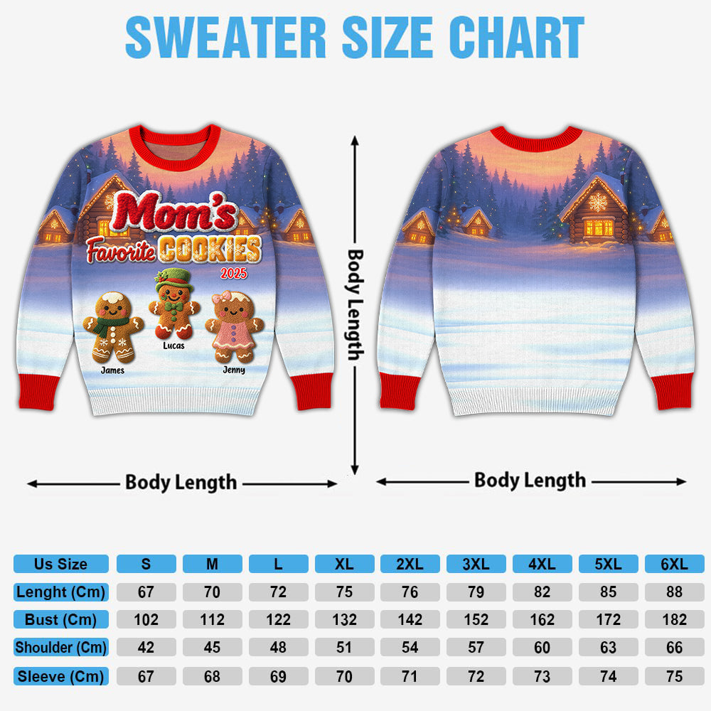 Grandma's Favorite Cookie Crochet Faux Yarn Texture Personalized All Over Print Shirt For Grandma Hv01