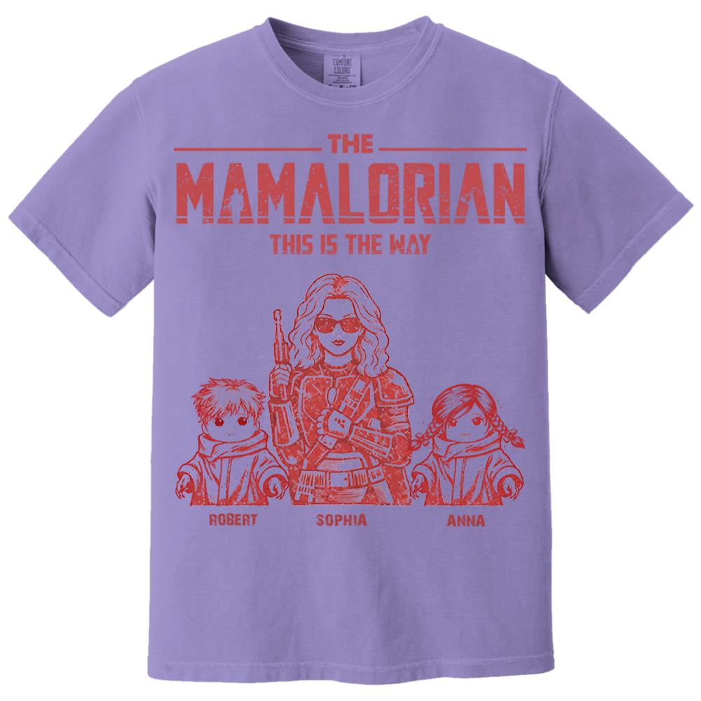 The Momalorian This Is The Way - Personalized Vintage Style Shirt For Mom (Mom/Dad Version) Nh00
