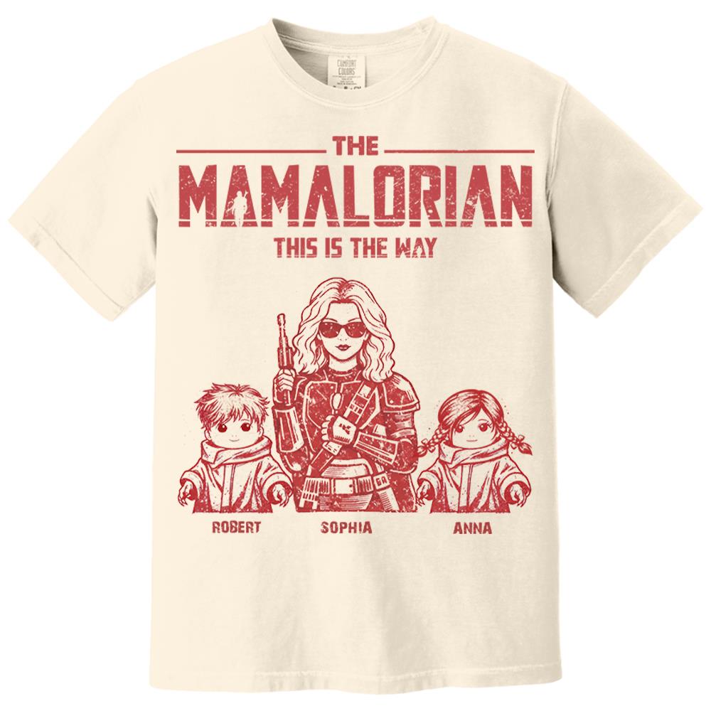 The Momalorian This Is The Way - Personalized Vintage Style Shirt For Mom (Mom/Dad Version) Nh00
