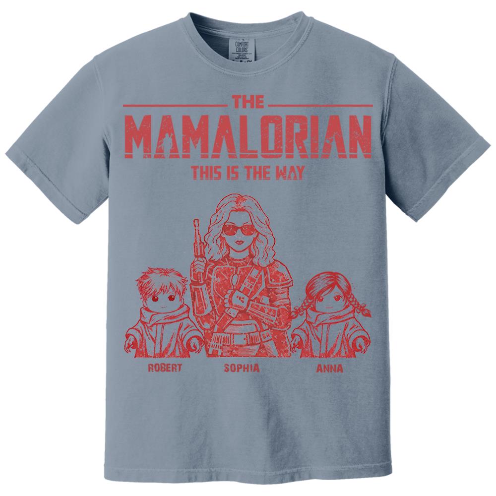 The Momalorian This Is The Way - Personalized Vintage Style Shirt For Mom (Mom/Dad Version) Nh00
