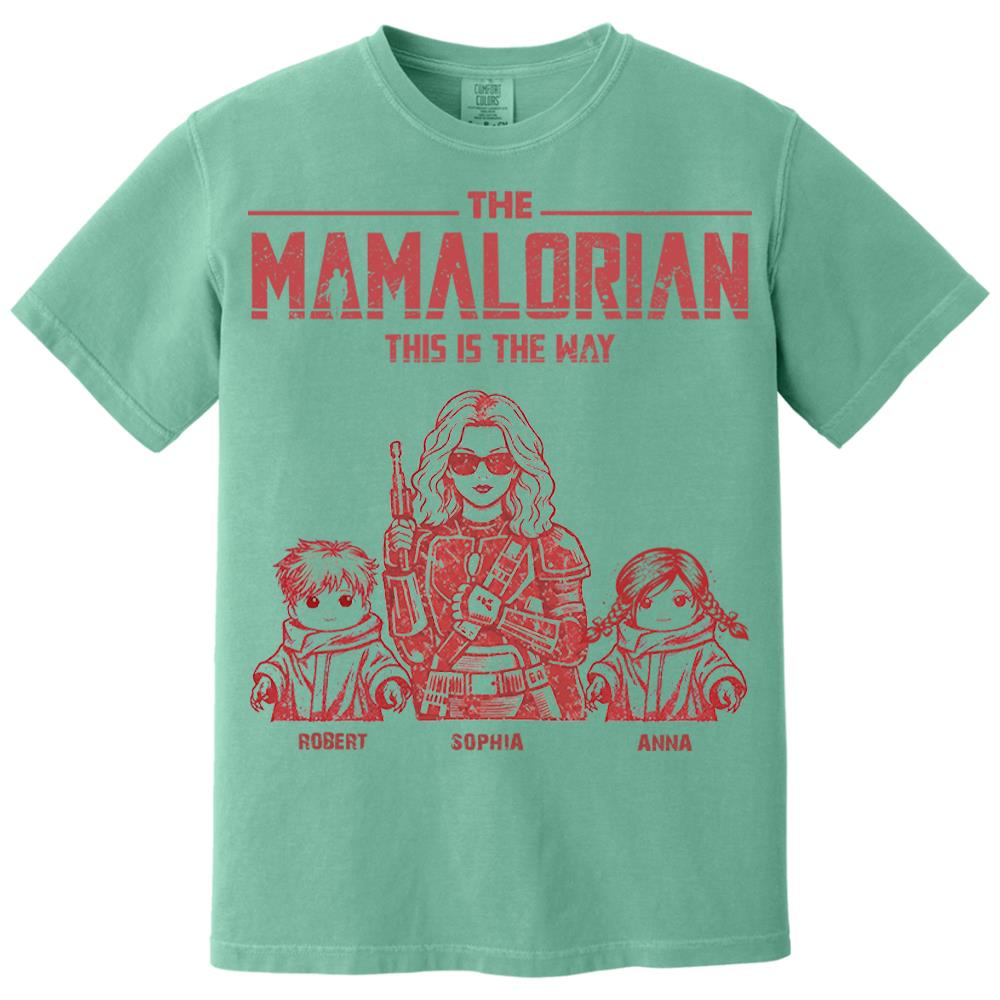 The Momalorian This Is The Way - Personalized Vintage Style Shirt For Mom (Mom/Dad Version) Nh00