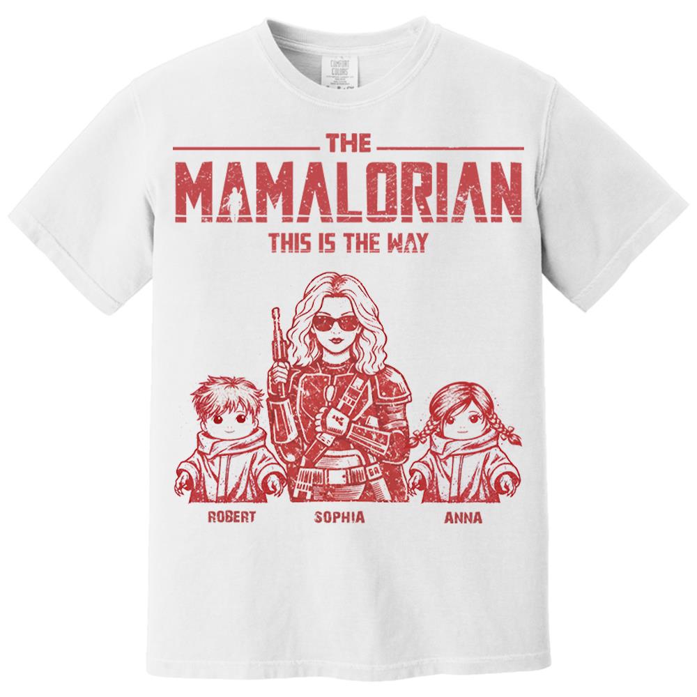 The Momalorian This Is The Way - Personalized Vintage Style Shirt For Mom (Mom/Dad Version) Nh00