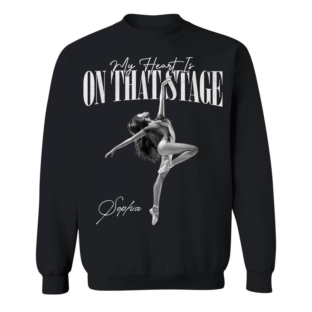 My Heart Is On That Stage - Washed Tee Retro Bootleg Shirt For Dance, Ballet Family Vrs2 A2110 Hv01