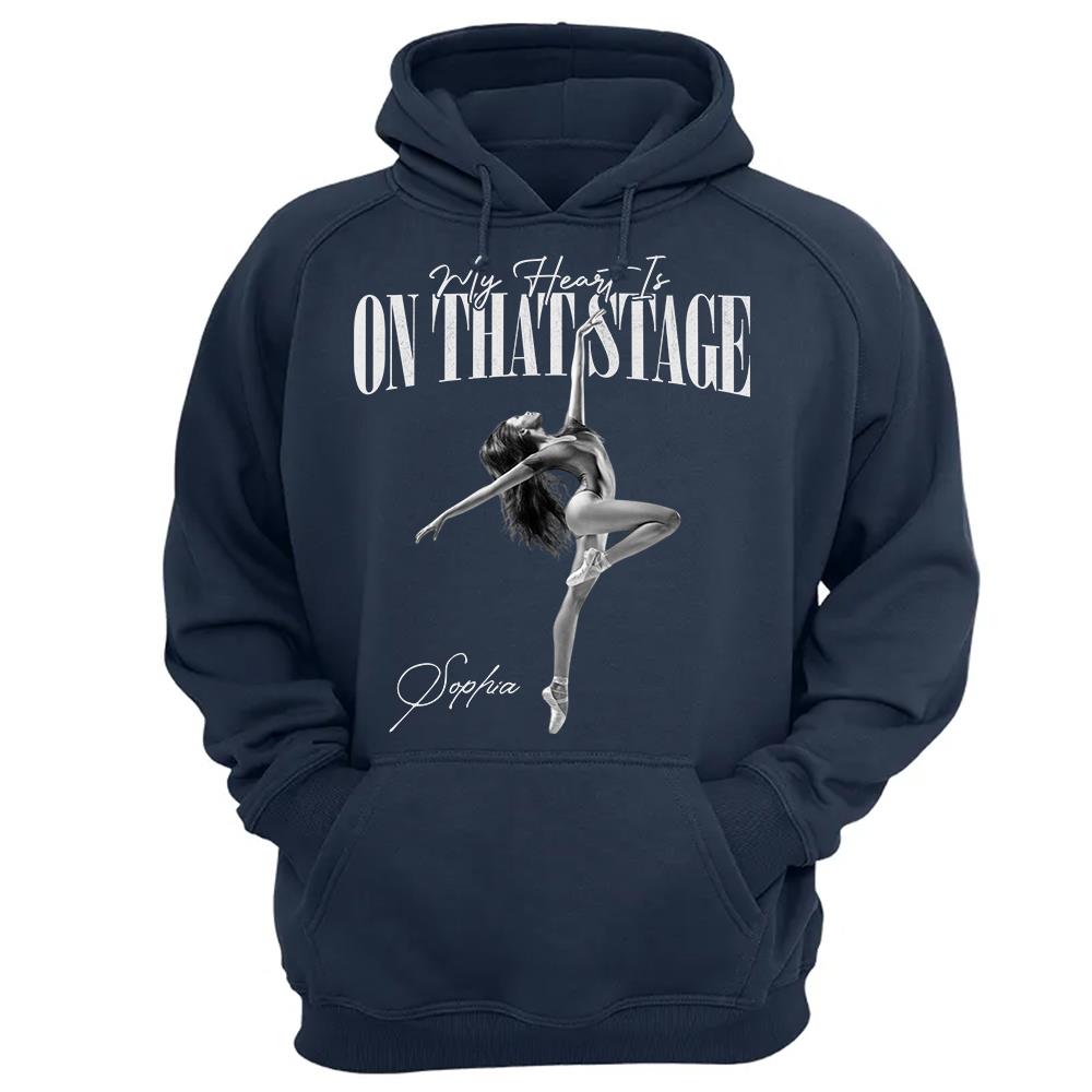 My Heart Is On That Stage - Washed Tee Retro Bootleg Shirt For Dance, Ballet Family Vrs2 A2110 Hv01