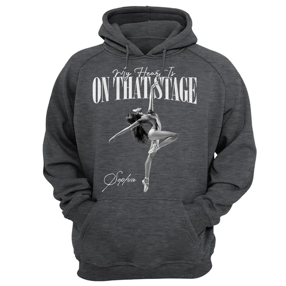 My Heart Is On That Stage - Washed Tee Retro Bootleg Shirt For Dance, Ballet Family Vrs2 A2110 Hv01