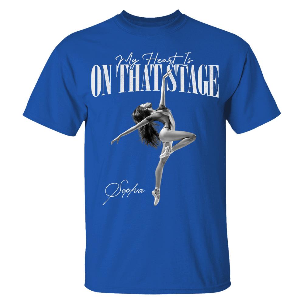 My Heart Is On That Stage - Washed Tee Retro Bootleg Shirt For Dance, Ballet Family Vrs2 A2110 Hv01