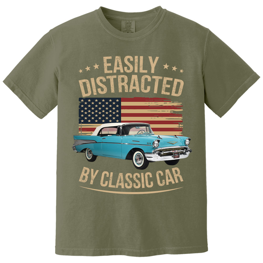 Easily Distracted By Old Cars - Custom Car's Photo - Gift for Car Lovers A2110